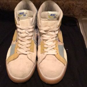 Nike SB Zoom Mid PRM skate shoes boarder blue celery barely green/racer blue